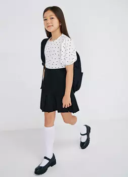 Блузка свободная для девочек, Белый