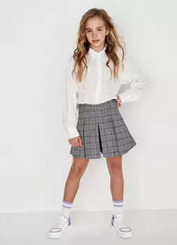 Блузка свободная для девочек, Белый