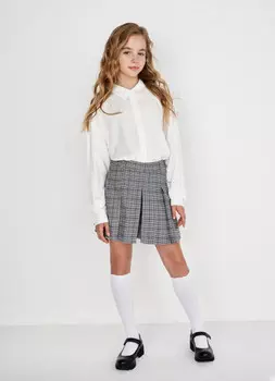 Блузка свободная для девочек, Белый