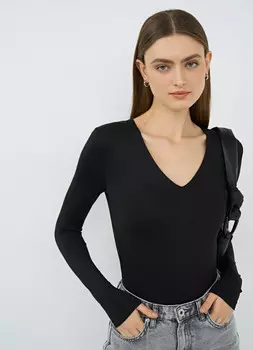 Боди из микрофибры, Черный