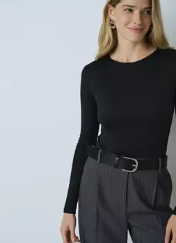 Боди из микрофибры, Черный