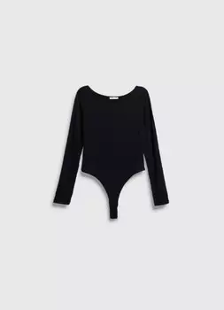 Боди из вискозы, Черный