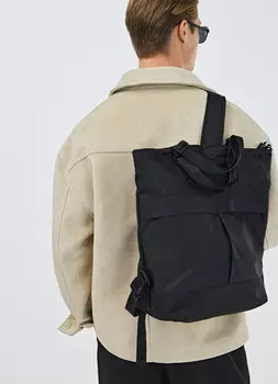 Большая сумка из сатина, Черный