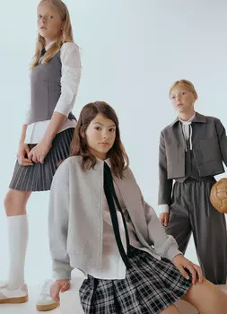 Бомбер для девочек, Серый