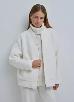 Бомбер из шерпы, Бежевый