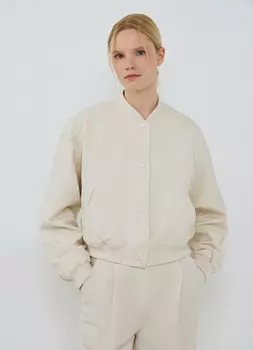 Бомбер изо льна, Бежевый