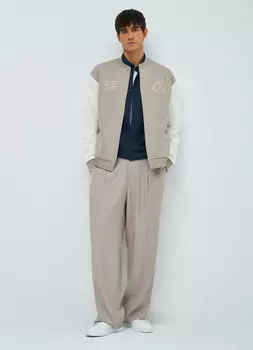 Бомбер на кнопках, Бежевый