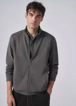 Бомбер на молнии, Коричневый