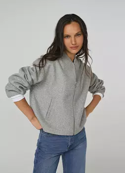 Бомбер на молнии, Серый