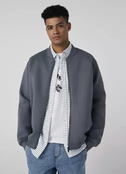 Бомбер на молнии, Серый