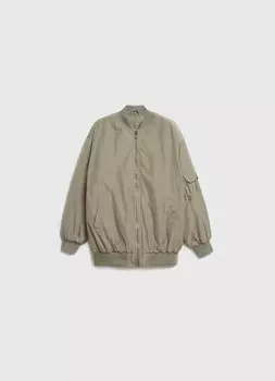 Бомбер оверсайз для девочек, Зеленый