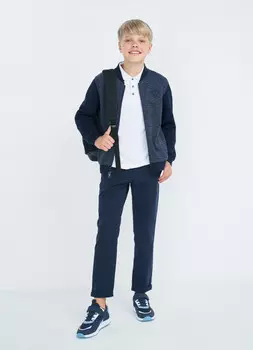 Бомбер трикотажный для мальчиков, Синий