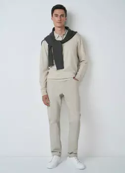 Брюки «5 карманов» Slim, Бежевый