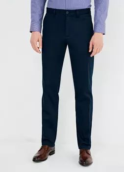 Брюки-чиносы из структурной ткани, Синий