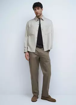 Брюки-чиносы из твила, Бежевый