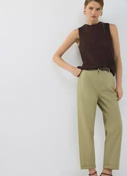Брюки-чиносы с поясом, Зеленый