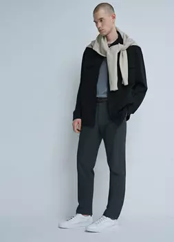 Брюки-чиносы с ремнем, Серый