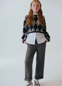 Брюки для девочек, Серый