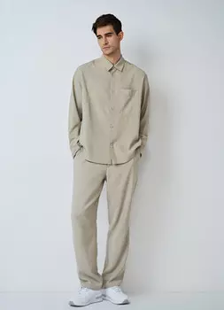 Брюки из вискозы, Бежевый