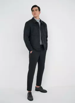 Брюки из поливискозы на резинке, Серый