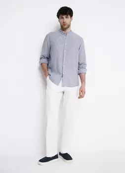 Брюки из тонкого поплина, Белый