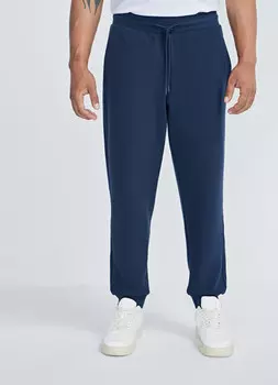 Брюки из трикотажа пике, Синий