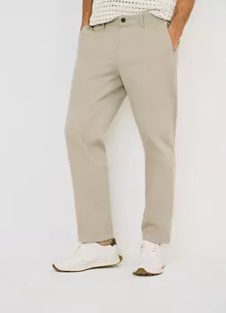 Брюки из твила, Бежевый
