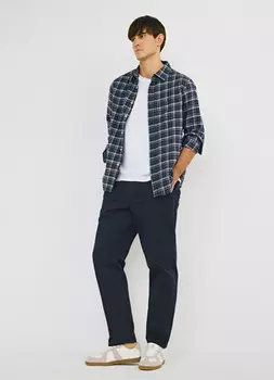 Брюки из твила, Синий