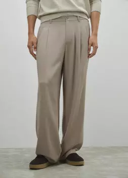 Брюки из вискозы, Бежевый