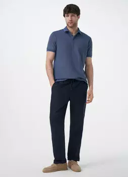 Брюки изо льна, Синий