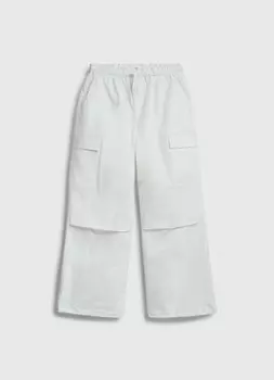 Брюки-парашюты для девочек, Белый