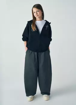 Брюки-парашюты для девочек, Серый