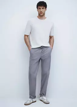 Брюки с эластичным поясом, Серый