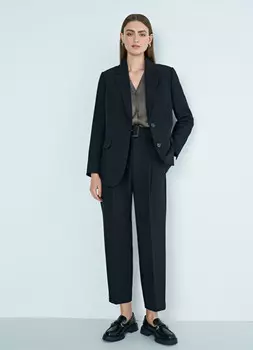 Брюки с поясом, Черный