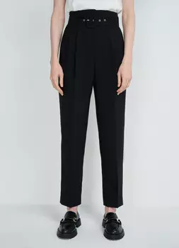 Брюки с поясом, Черный