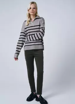 Брюки скинни из вельвета, Зеленый