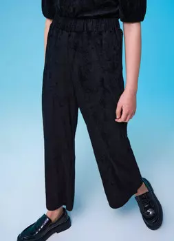 Брюки трикотажные для девочек, Черный