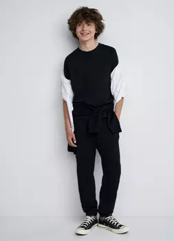 Брюки трикотажные для мальчиков, Черный