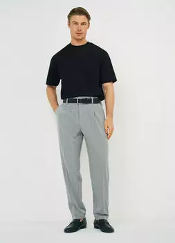 Брюки в клетку, Серый