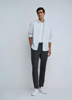 Брюки в клетку, Серый