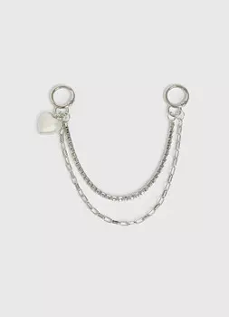 Цепь на брюки для девочек, Серебряный