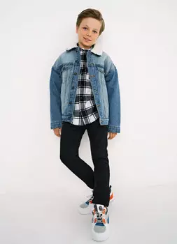 Чёрные базовые джинсы для мальчиков, Черный