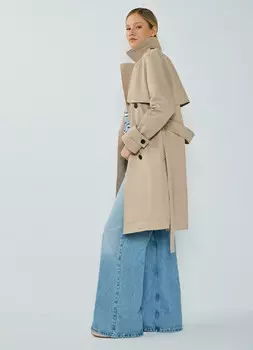 Длинный плащ, Бежевый