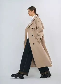 Длинный тренч, Бежевый