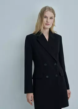 Двубортное платье-жакет, Черный