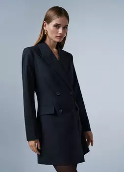 Двубортное платье-жакет, Серый