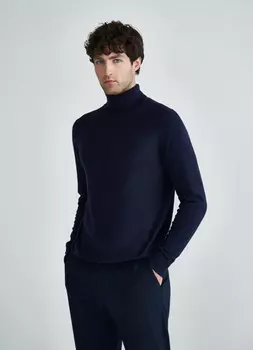 Джемпер из пряжи с шёлком, Синий