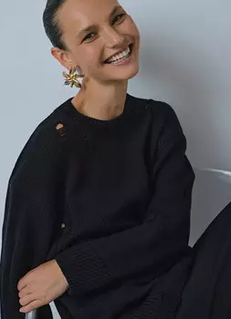 Джемпер оверсайз, Черный