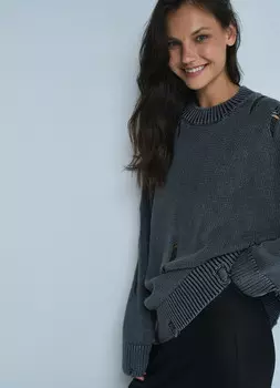 Джемпер оверсайз, Серый