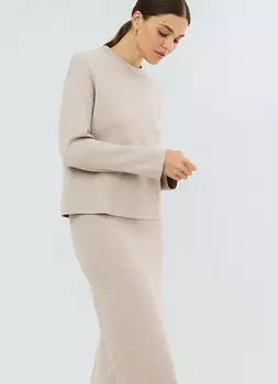 Джемпер плотной вязки, Бежевый